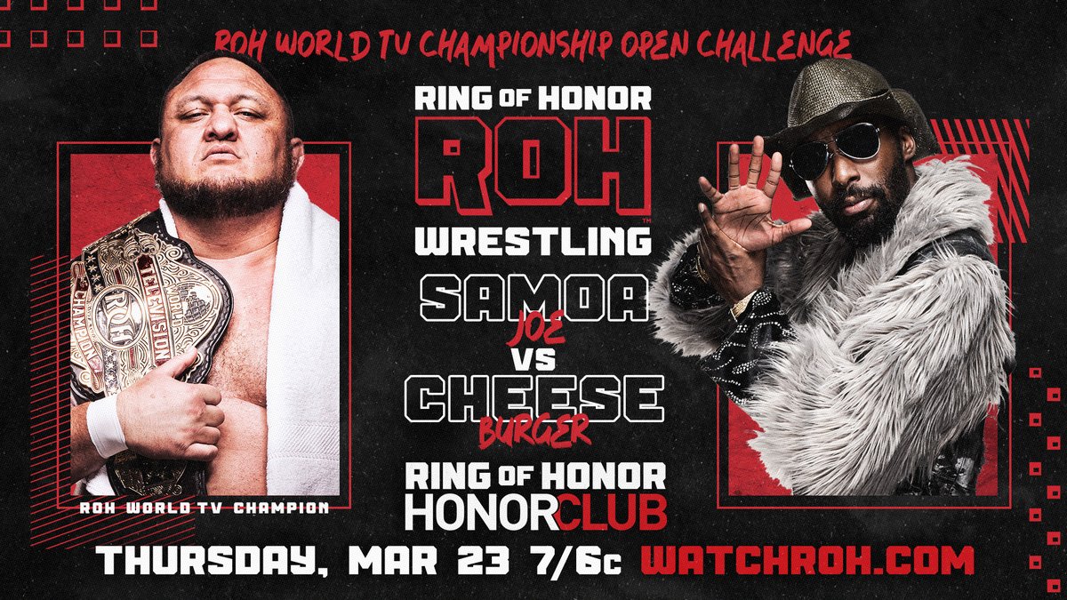 Samoa Joe TV title defense announced for Ring of Honor TV