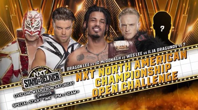 Three participants set for North American title match at WWE NXT Stand & Deliver
