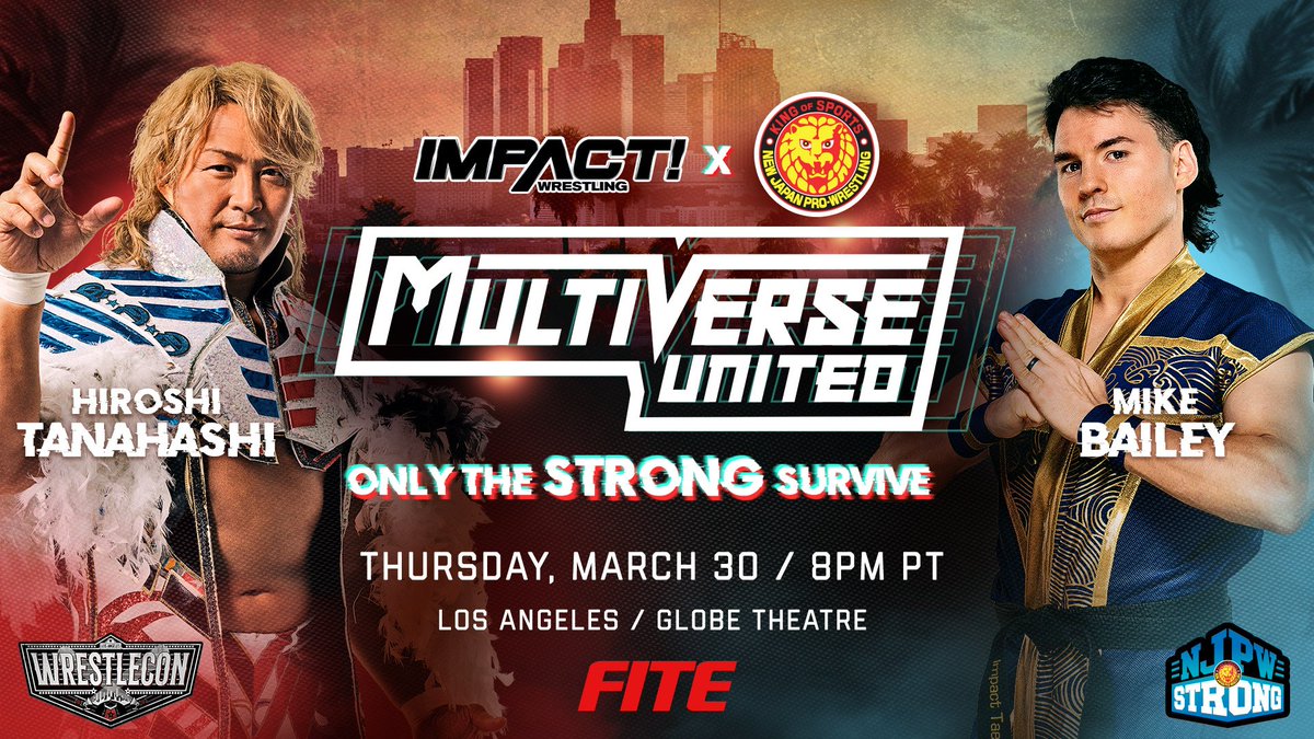 Hiroshi Tanahashi vs. Mike Bailey official for Impact x NJPW Multiverse United