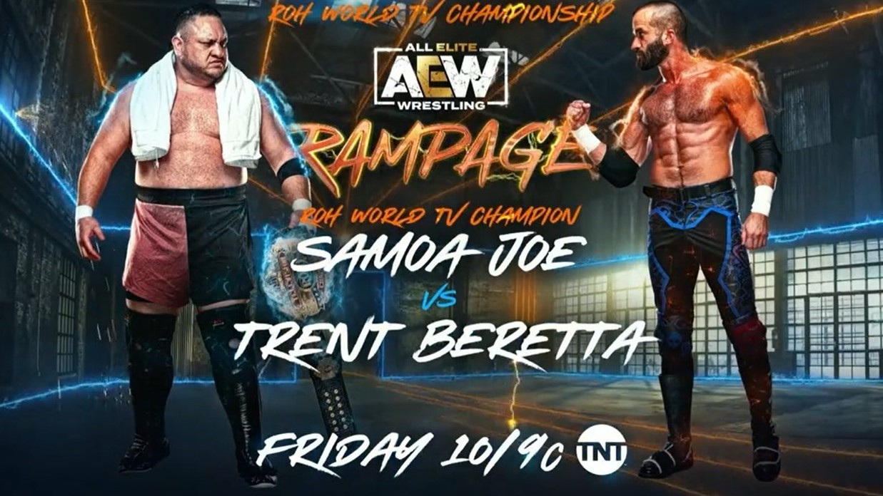 Samoa Joe vs. Trent Beretta ROH TV title match set for AEW Rampage