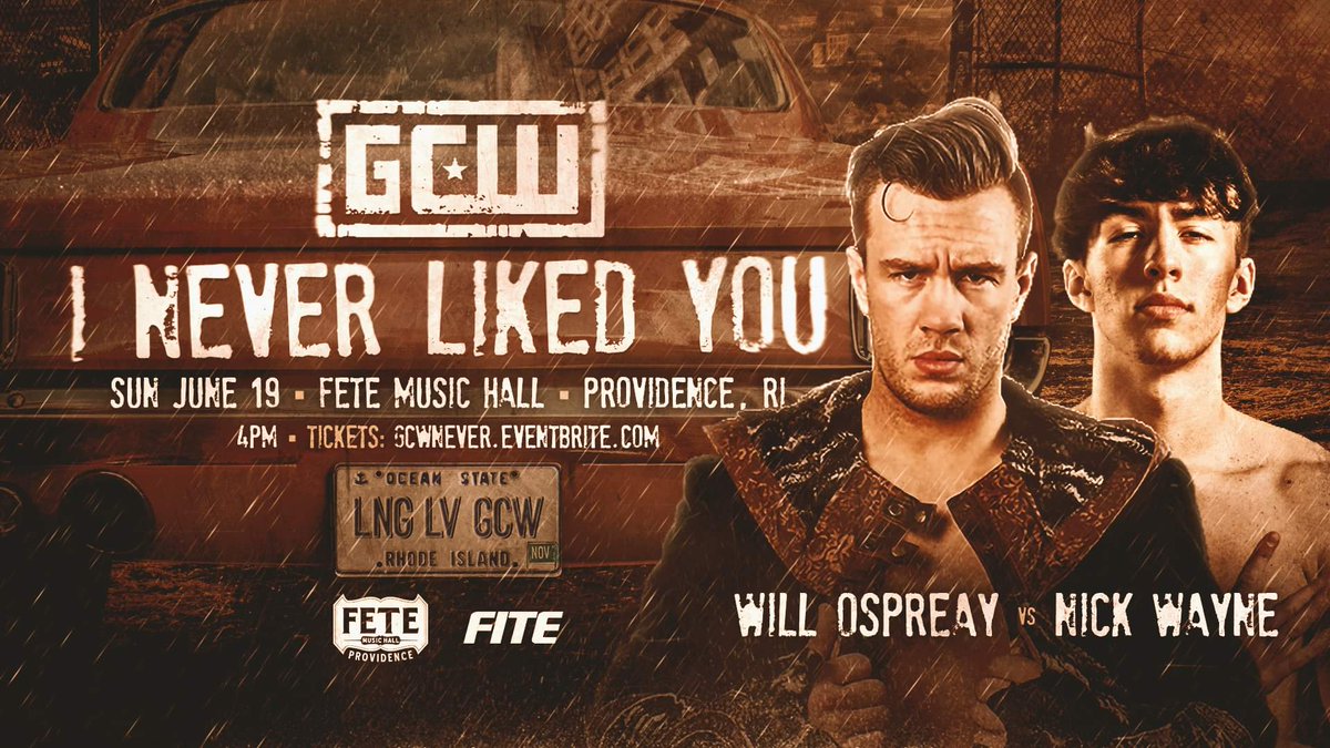 Will Ospreay vs. Nick Wayne announced for GCW I Never Liked You