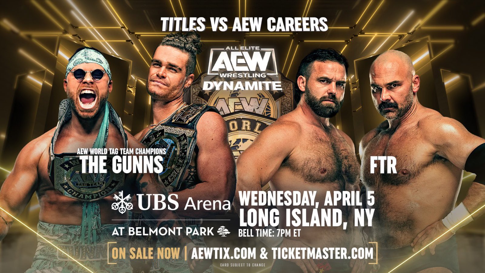The Gunns vs. FTR Tag Team title match set for April 5 AEW Dynamite