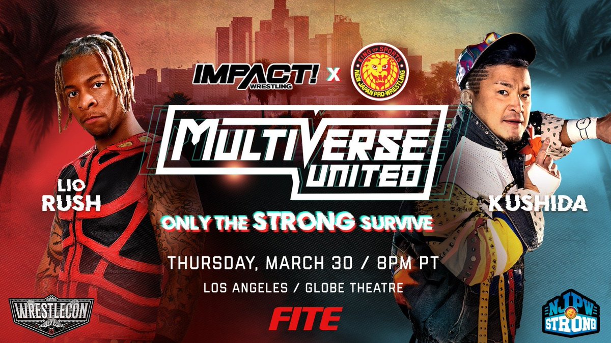 KUSHIDA vs. Lio Rush set for Impact x NJPW Multiverse United