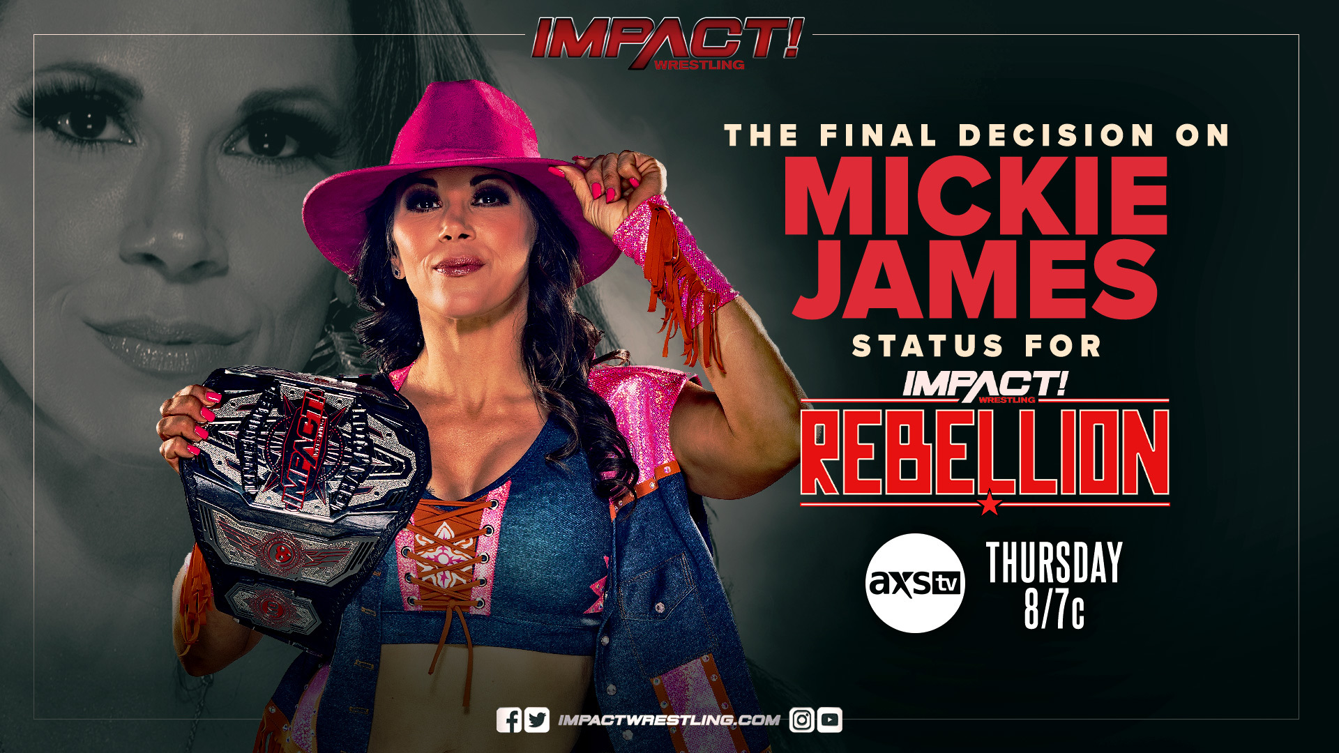 Mickie James’ status for Rebellion to be revealed on next Impact