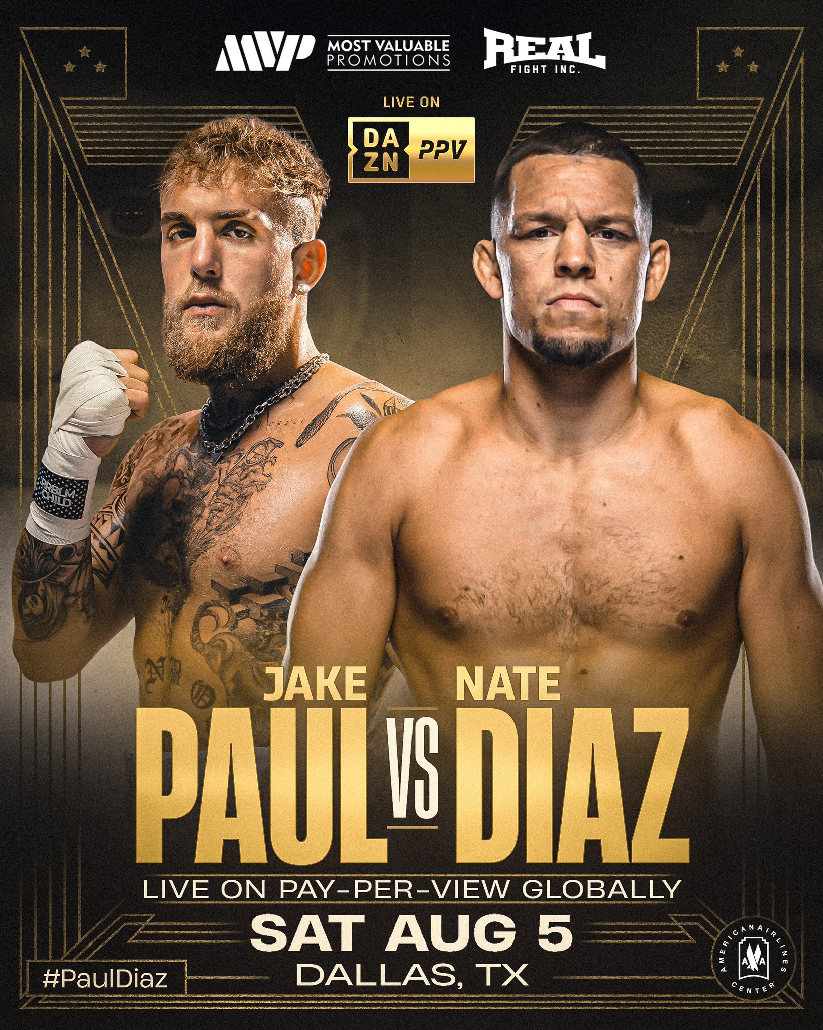Nate Diaz vs. Jake Paul boxing PPV set for August