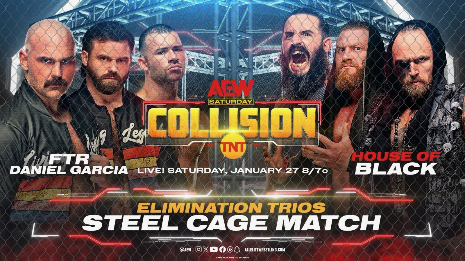 Trios elimination steel cage match set for next AEW Collision
