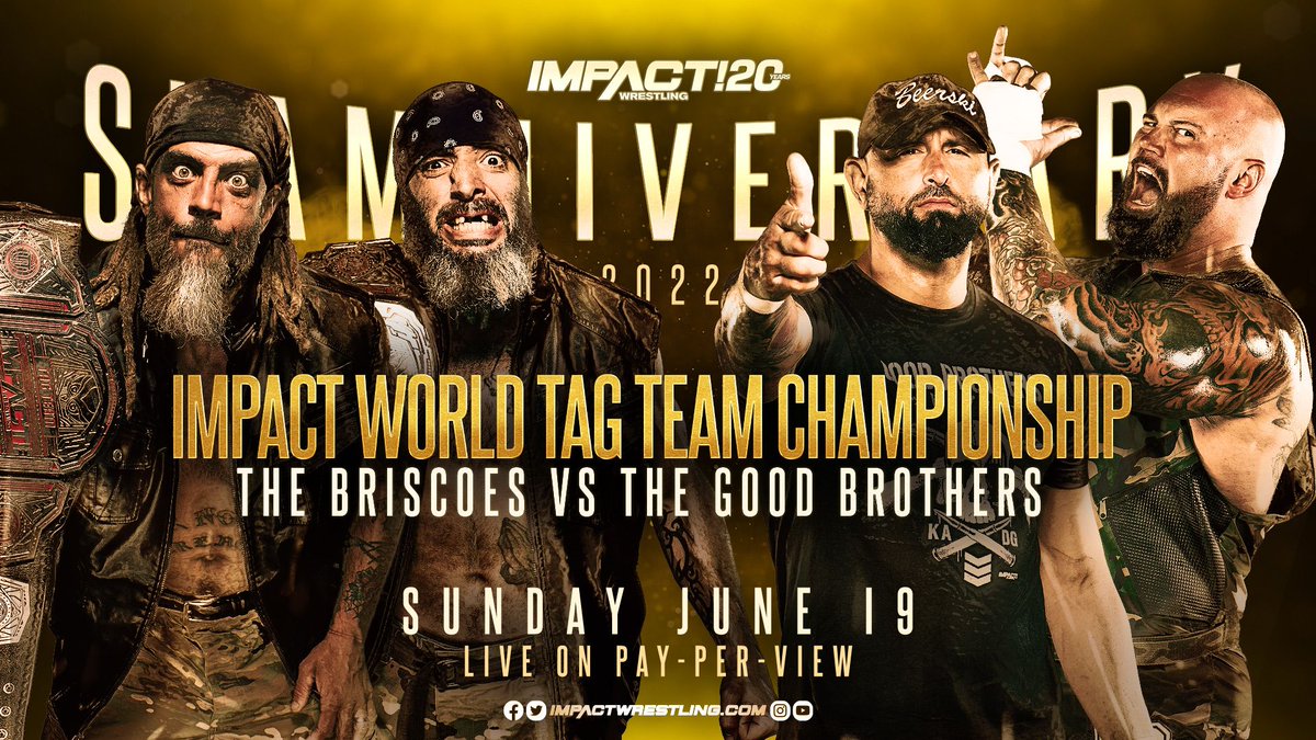 The Briscoes vs. The Good Brothers Tag title match set for Impact Slammiversary
