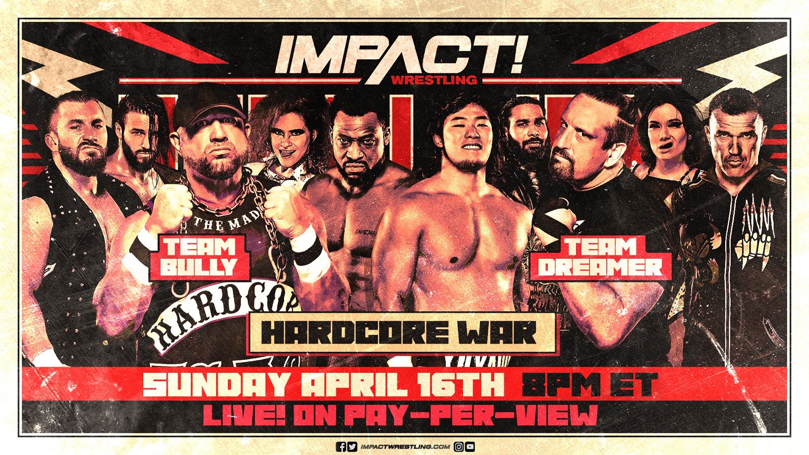 Impact confirms teams for Hardcore War at Rebellion