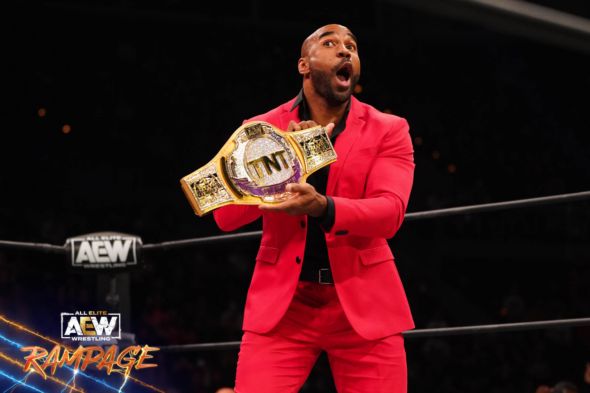 Scorpio Sky presented with custom TNT title belt on AEW Rampage