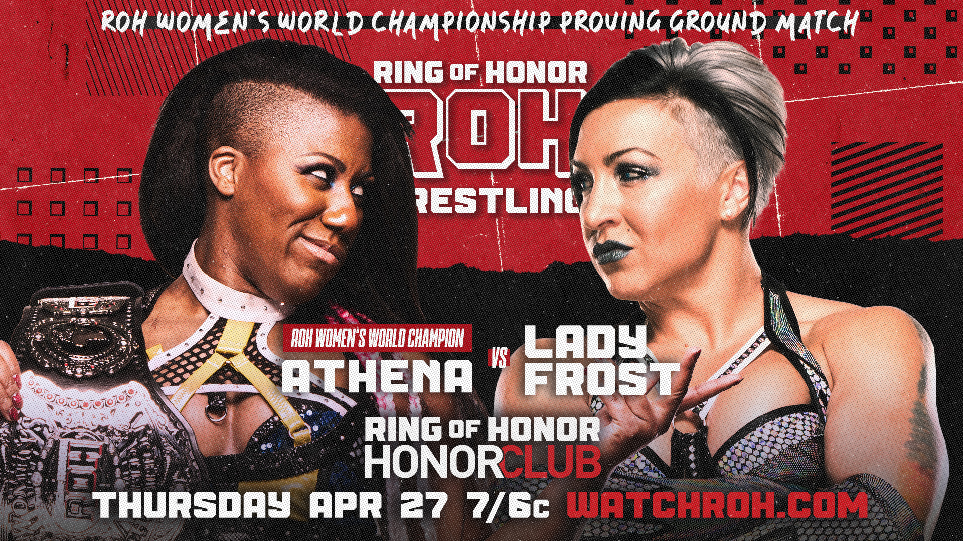 Athena vs. Lady Frost part of eight-match Ring of Honor TV lineup