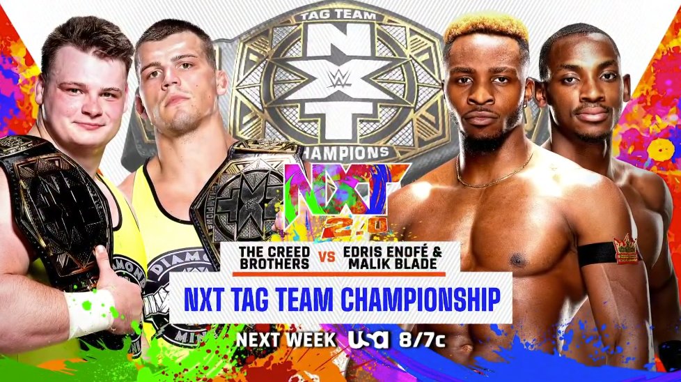 Tag title match, Giovanni Vinci debut set for next week’s WWE NXT
