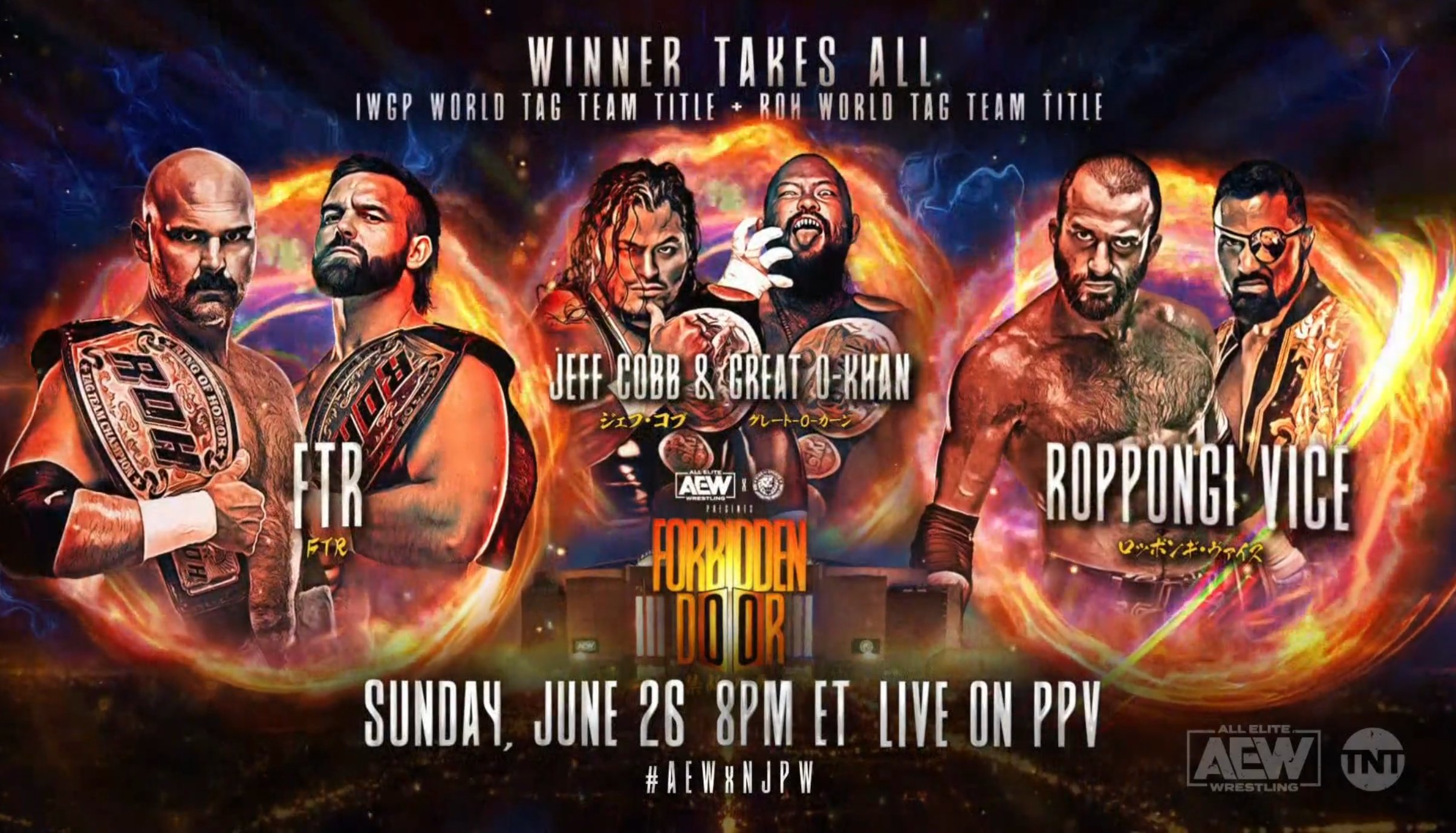 ROH & IWGP Tag Team title match added to AEW x NJPW Forbidden Door