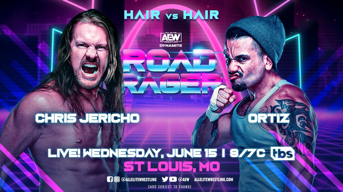 AEW Dynamite Road Rager live results: Chris Jericho vs. Ortiz hair match