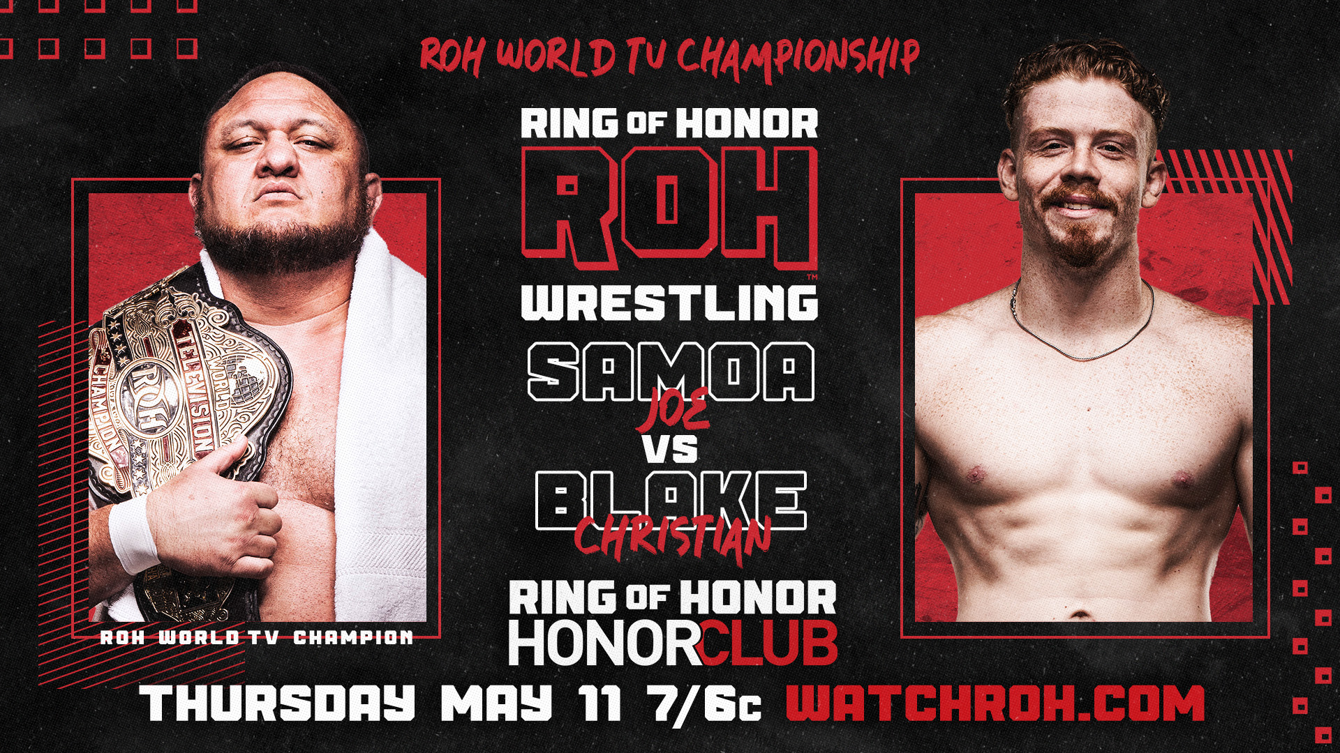 Samoa Joe vs. Blake Christian TV title match set for ROH TV