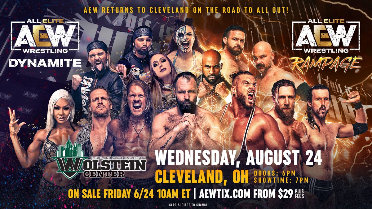 AEW returning to Cleveland, Ohio in August