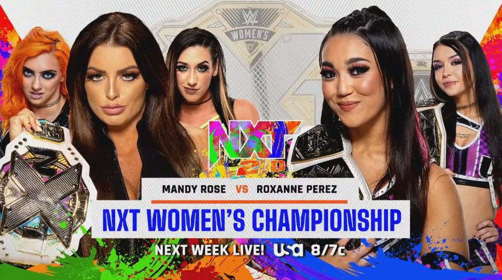 Mandy Rose vs. Roxanne Perez title match set for next week’s WWE NXT