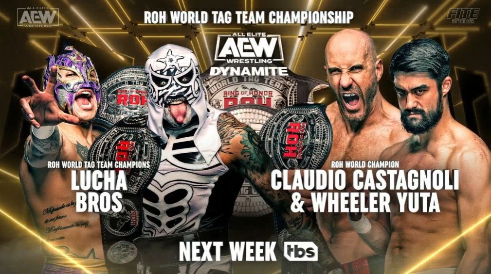 ROH Tag title match announced for next AEW Dynamite