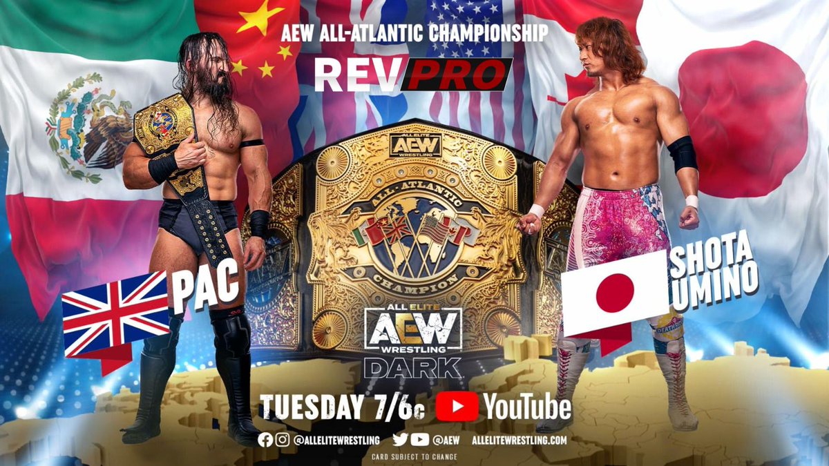 PAC vs. Shota Umino All-Atlantic title match to air on AEW Dark