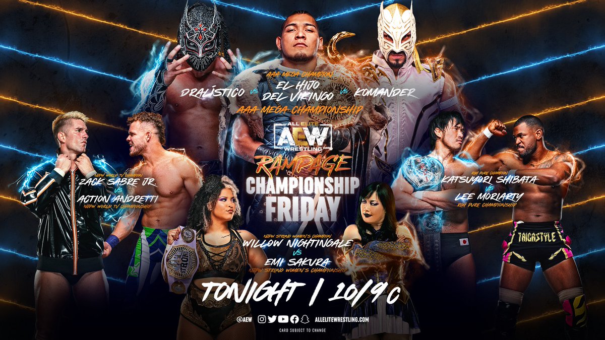 AEW Rampage live results: El Hijo del Vikingo, Zack Sabre Jr. title defenses