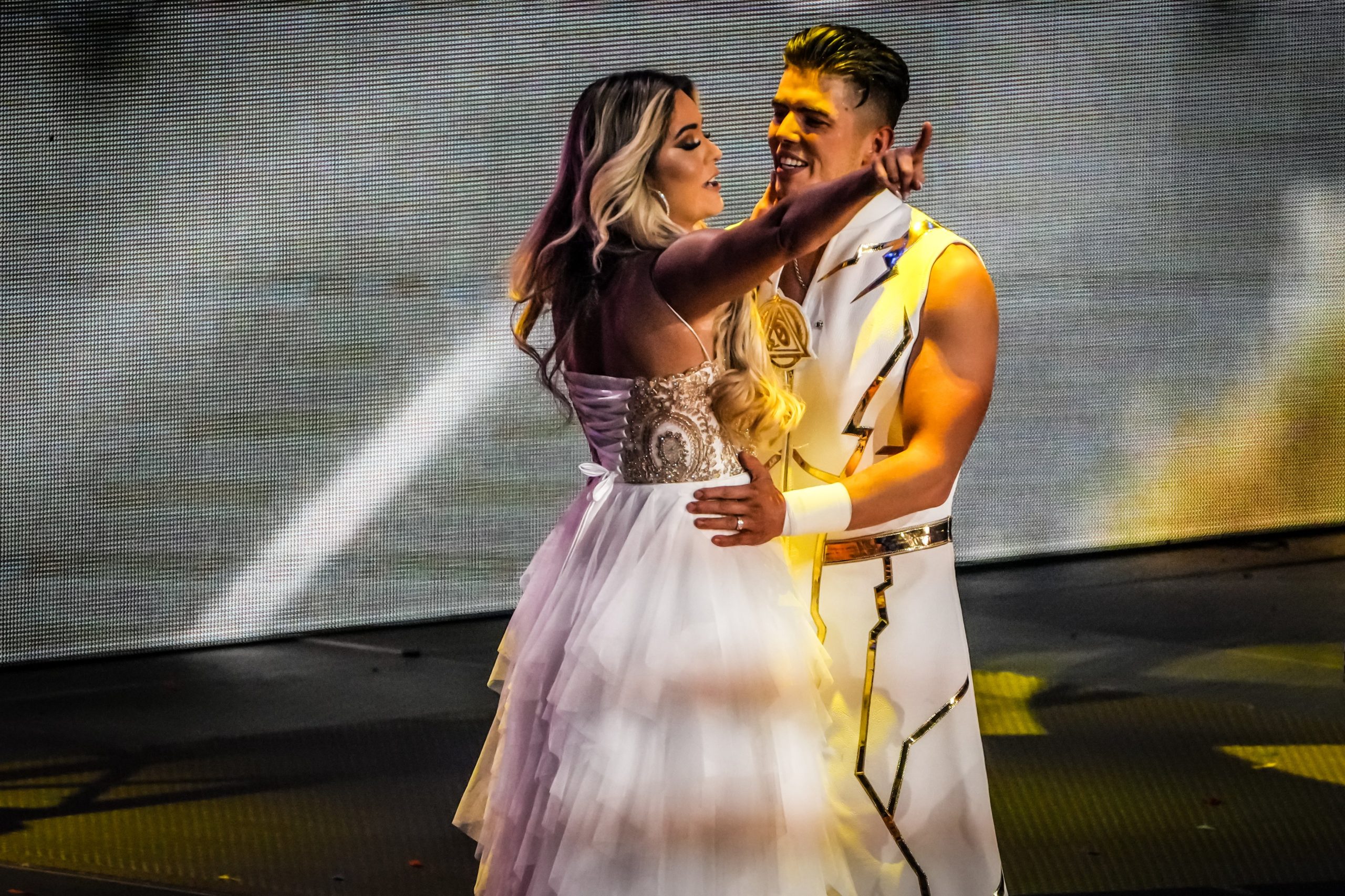 Sammy Guevara, Tay Melo announce pregnancy at AEW Double or Nothing
