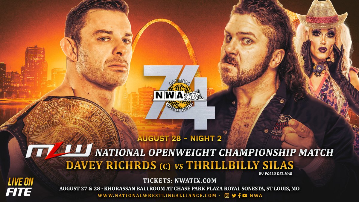 Davey Richards to defend MLW National Openweight title at NWA 74