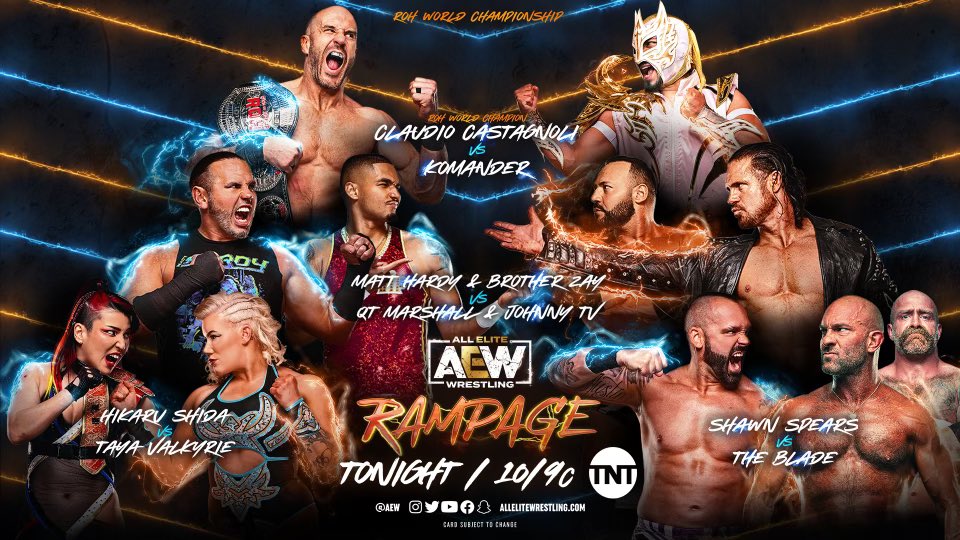 AEW Rampage live results: Claudio Castagnoli vs. Komander ROH title match