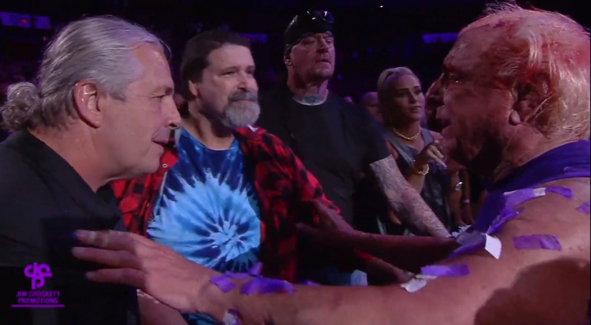 Undertaker, Bret Hart, Mick Foley, Jerry Lawler appear at Ric Flair’s Last Match