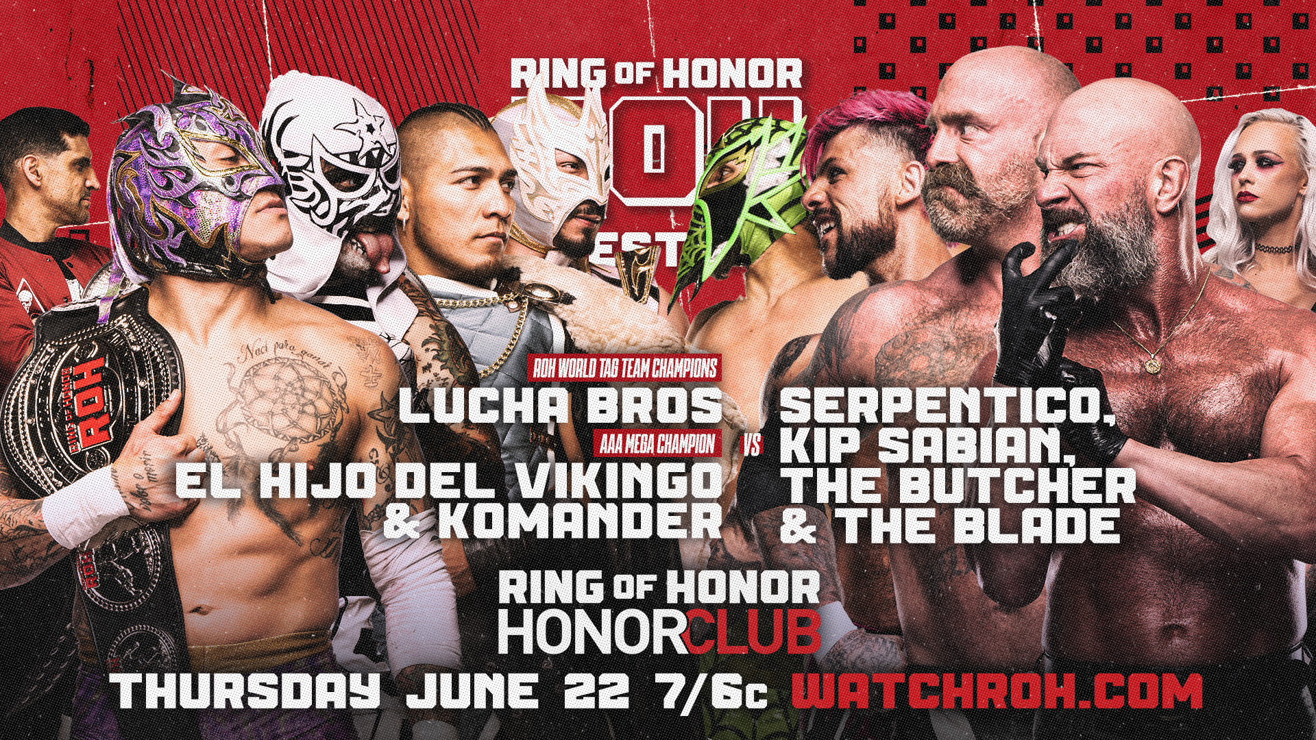 13-match lineup released for Ring of Honor TV
