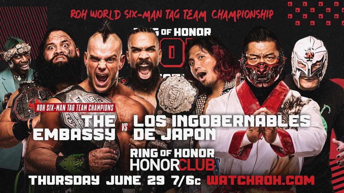Ring of Honor TV live results: Six-Man Tag Team title match
