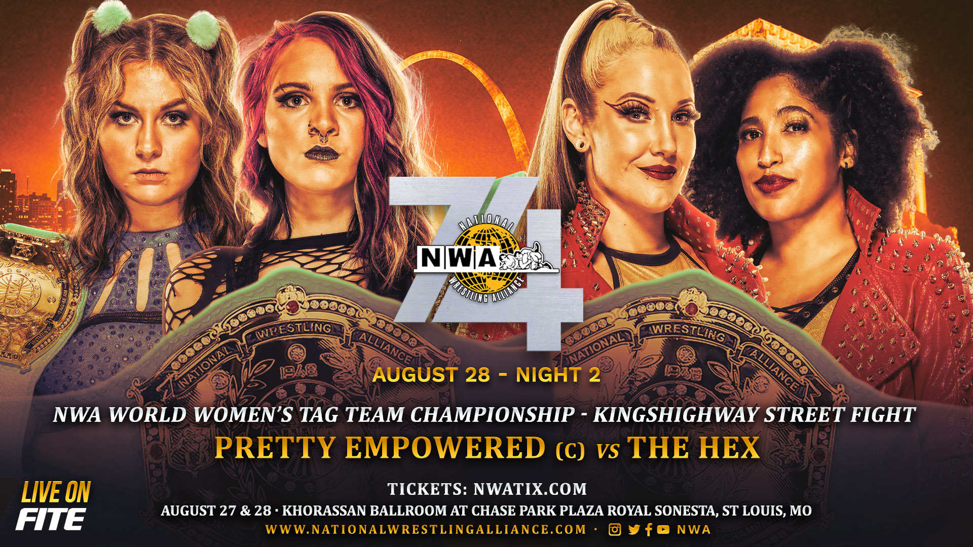 Women’s Tag Team title street fight added to NWA 74