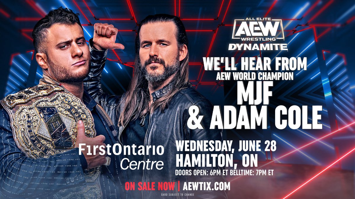 MJF, Adam Cole promos announced for AEW Dynamite