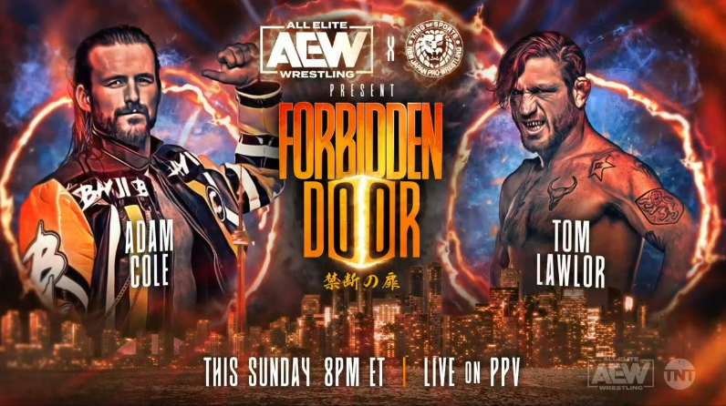 Adam Cole vs. Tom Lawlor set for AEW x NJPW Forbidden Door