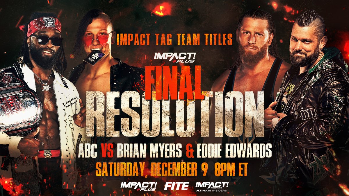 Tag Team title defense added to Impact Final Resolution