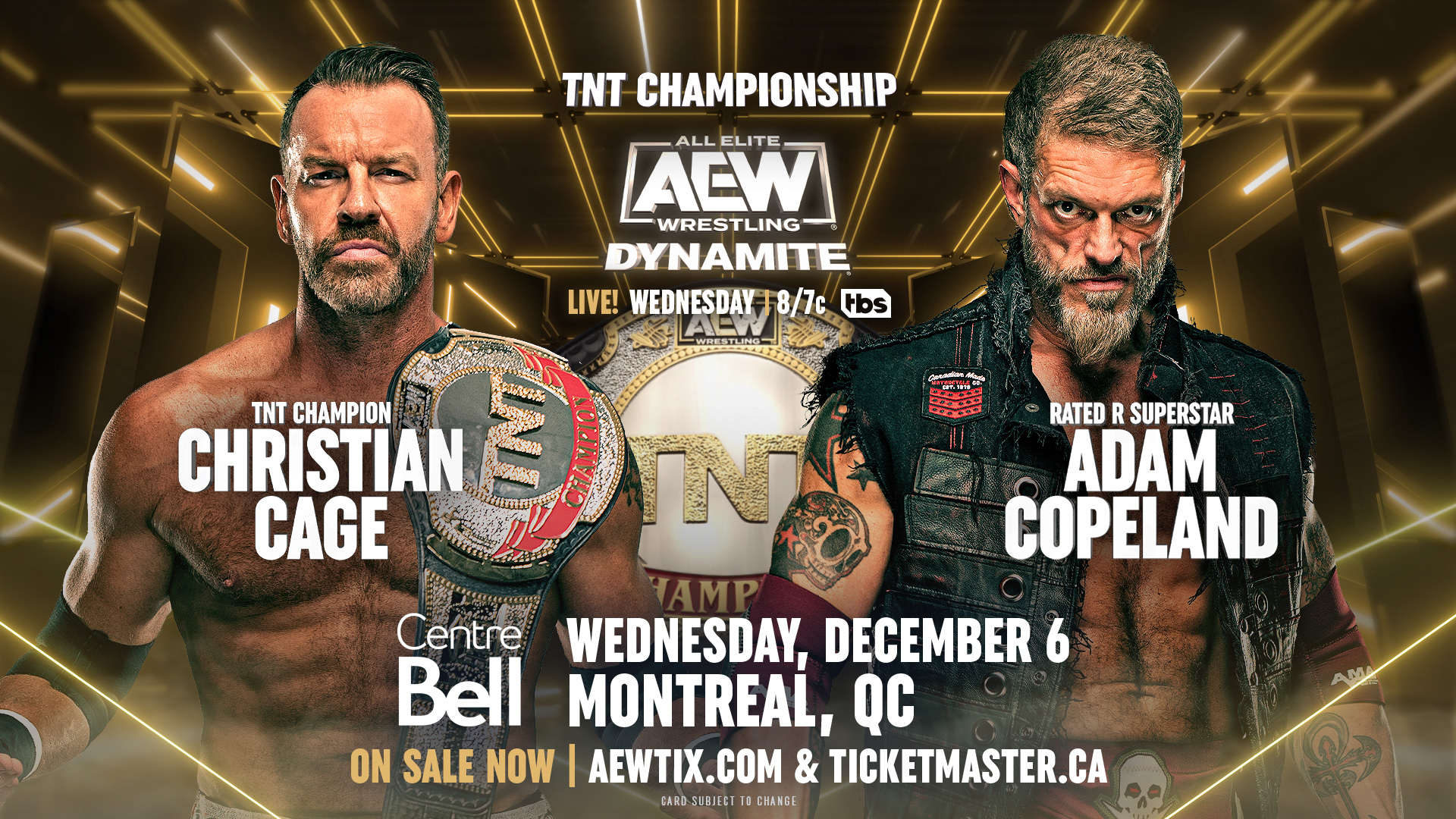 Christian Cage vs. Adam Copeland title match official for next AEW Dynamite
