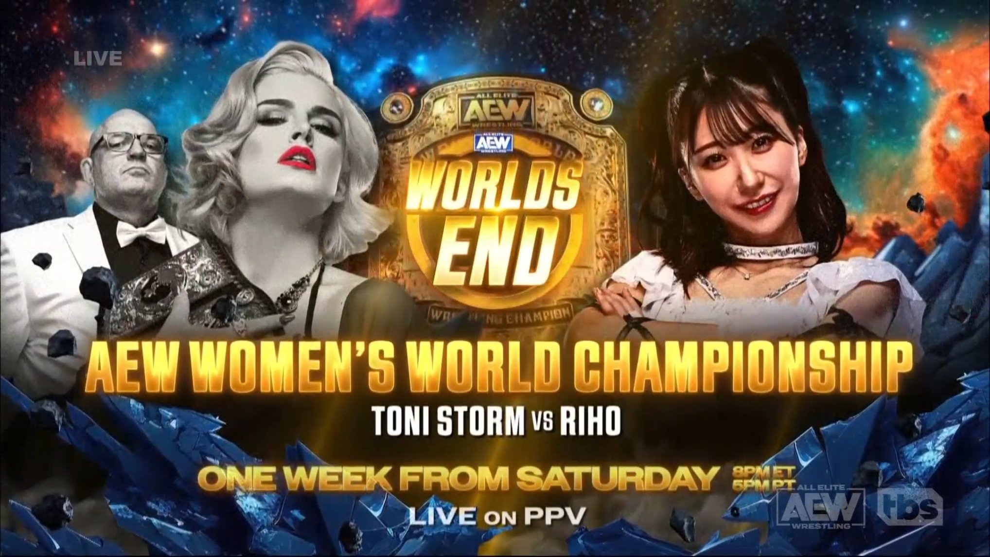 Toni Storm vs. Riho Women’s title match added to AEW Worlds End