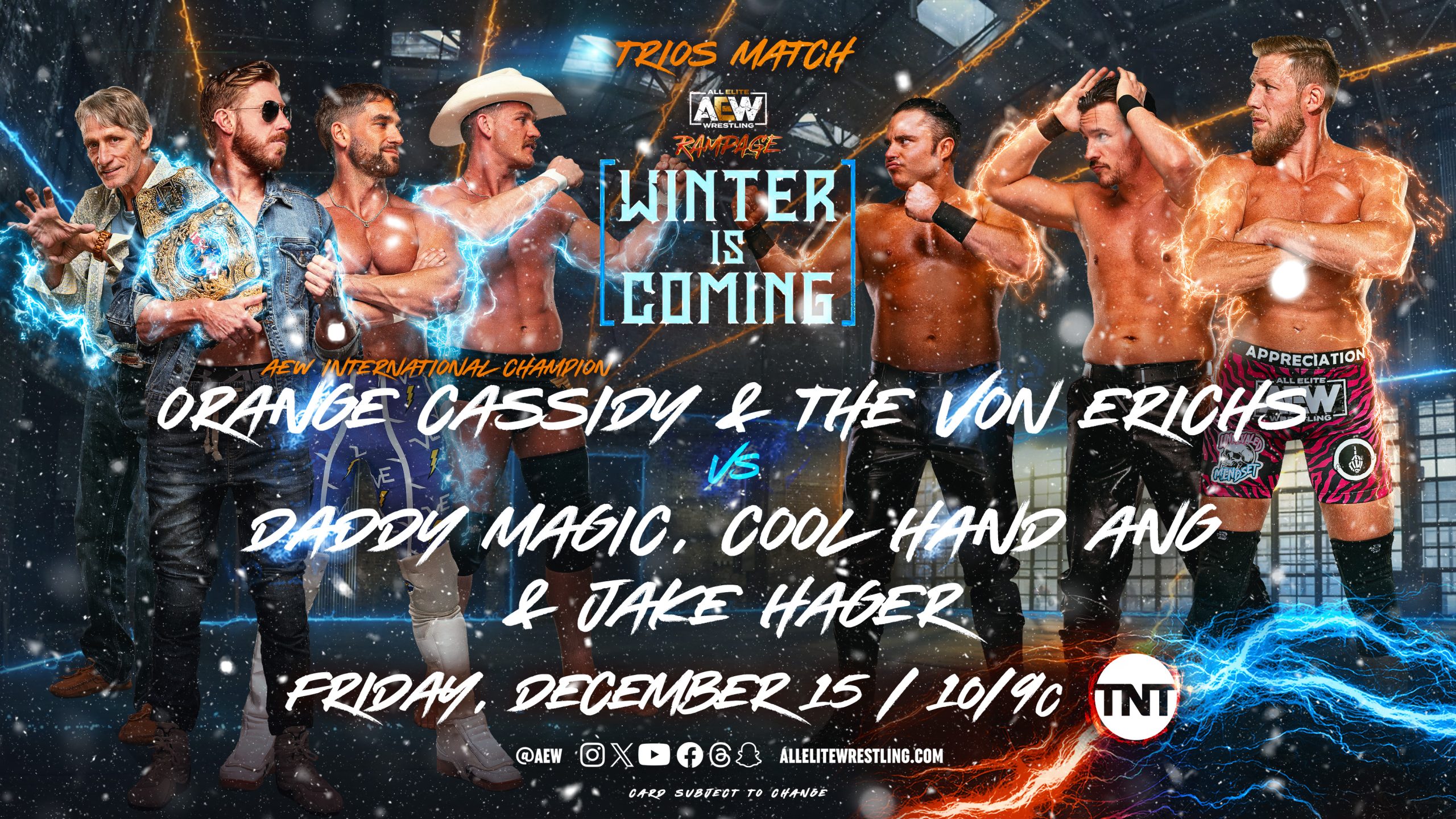 The Von Erichs & Orange Cassidy trios match official for AEW Rampage