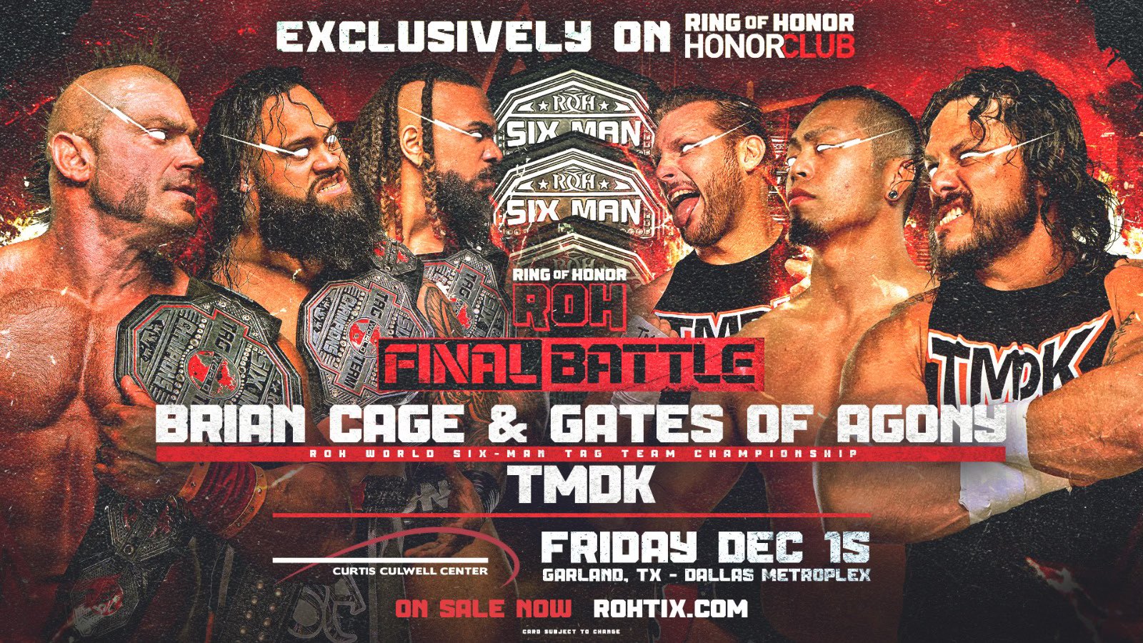 Six-Man Tag Team title match set for ROH Final Battle