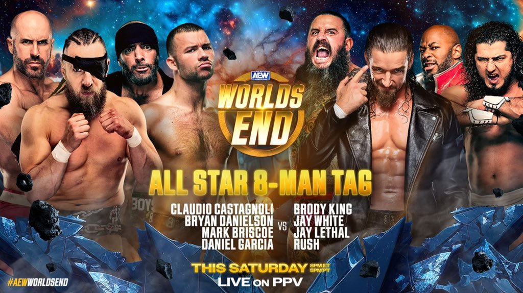 All star eight-man tag team match set for AEW Worlds End