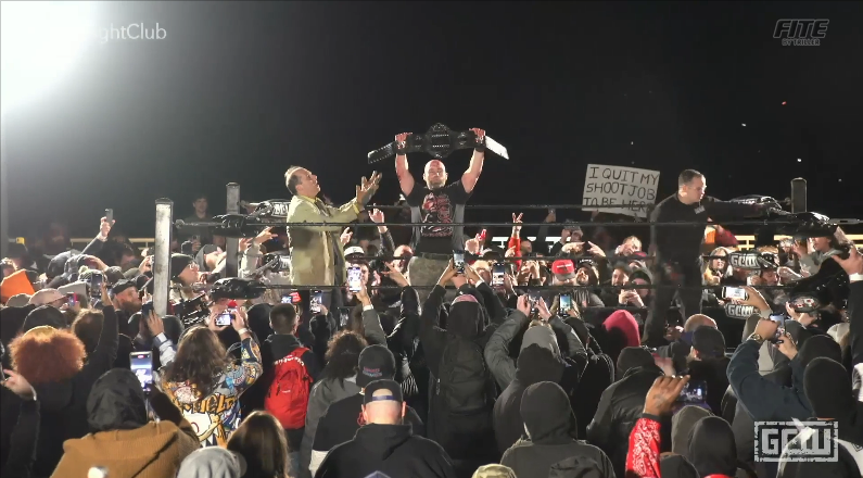 Nick Gage defeats Jon Moxley in career vs. title match at GCW Fight Club night one
