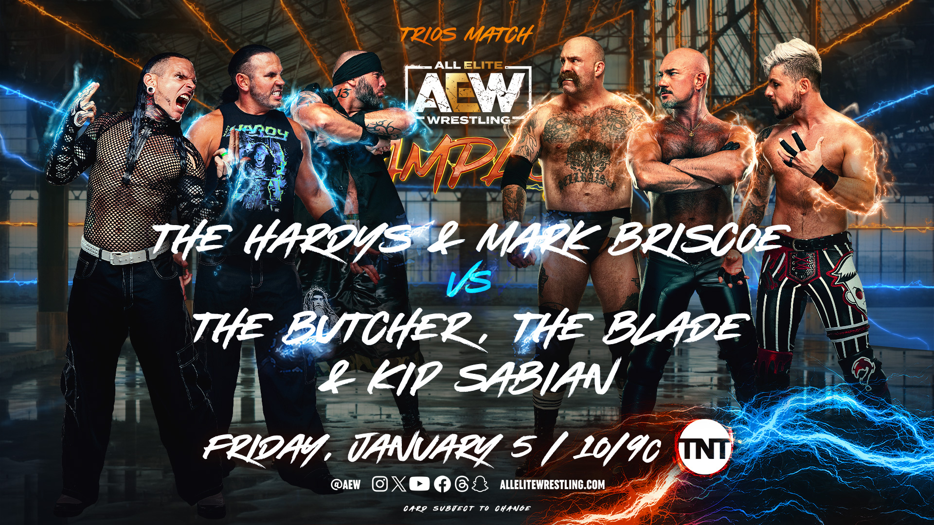 AEW Rampage live results: The Hardys & Mark Briscoe in trios action