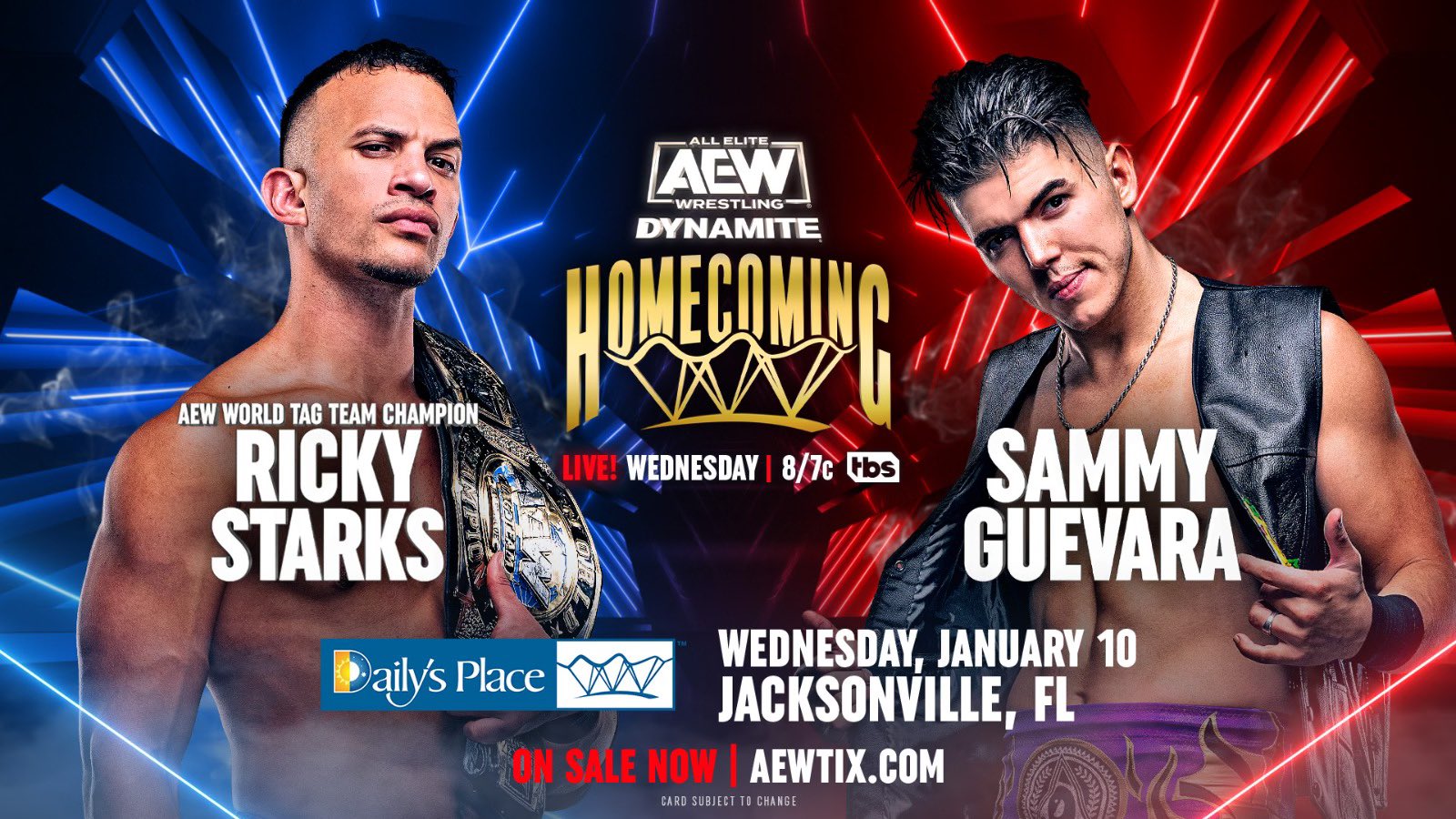 Ricky Starks vs. Sammy Guevara booked for AEW Dynamite Homecoming