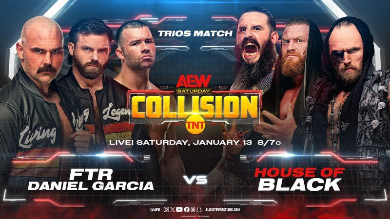 FTR & Daniel Garcia vs. House of Black added to AEW Collision