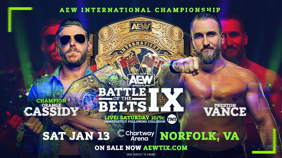 International title match set for AEW Battle of the Belts IX