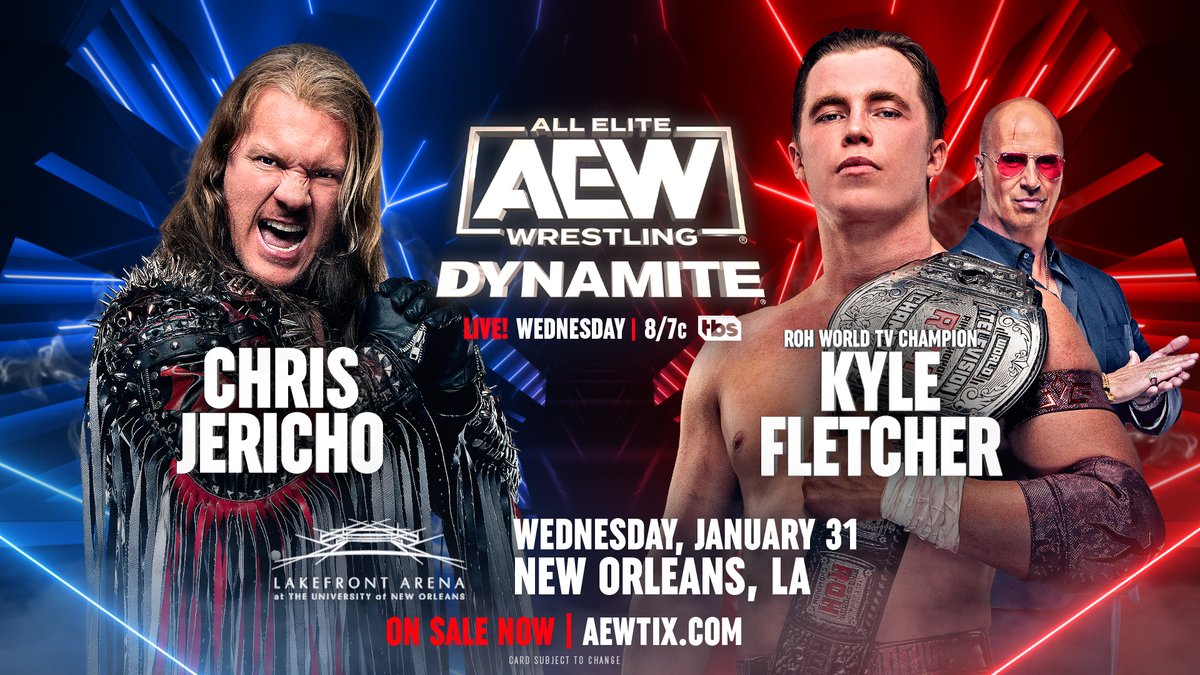 Chris Jericho vs. Kyle Fletcher added to AEW Dynamite