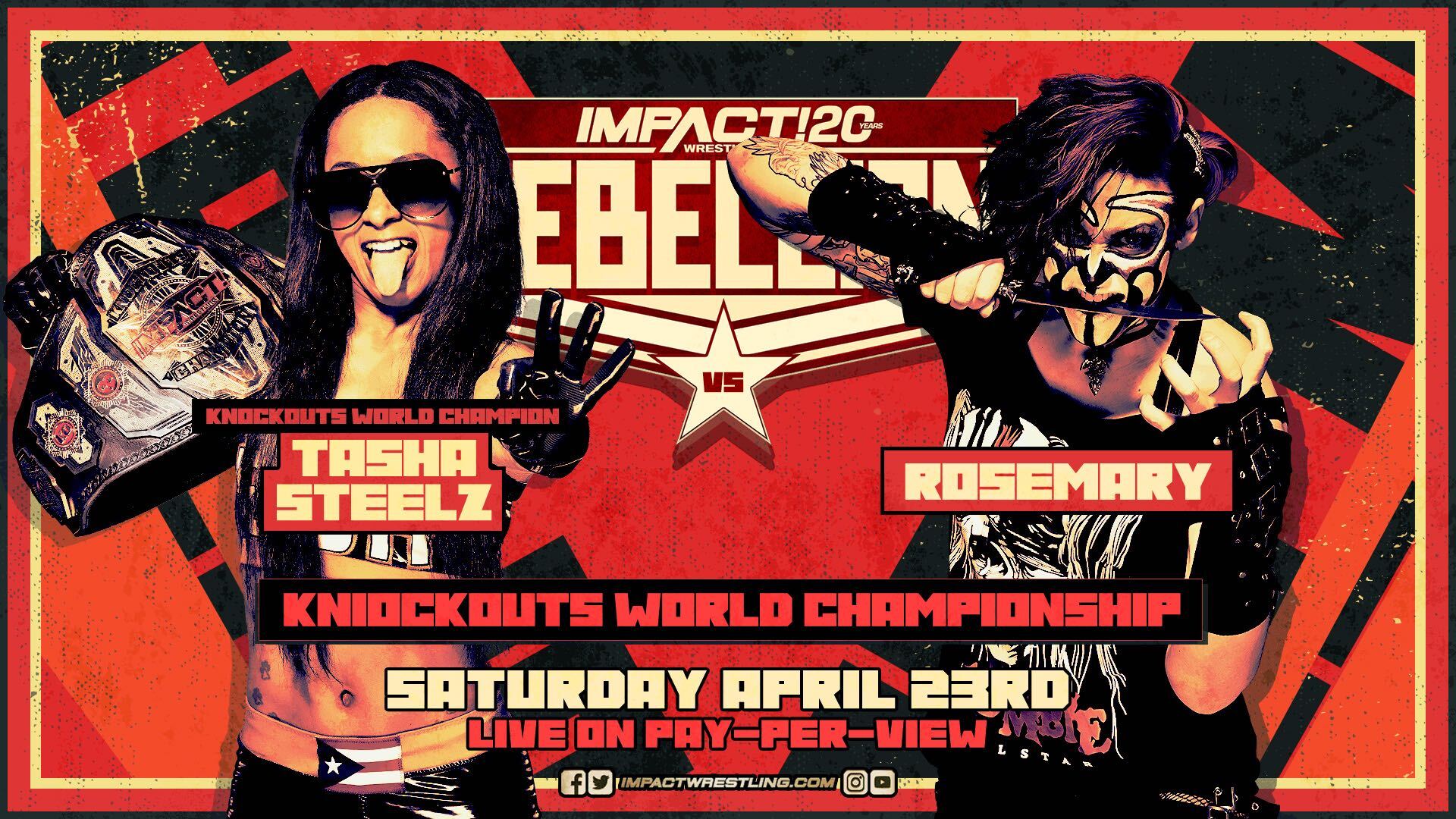 Tasha Steelz vs. Rosemary Knockouts title match set for Impact Rebellion