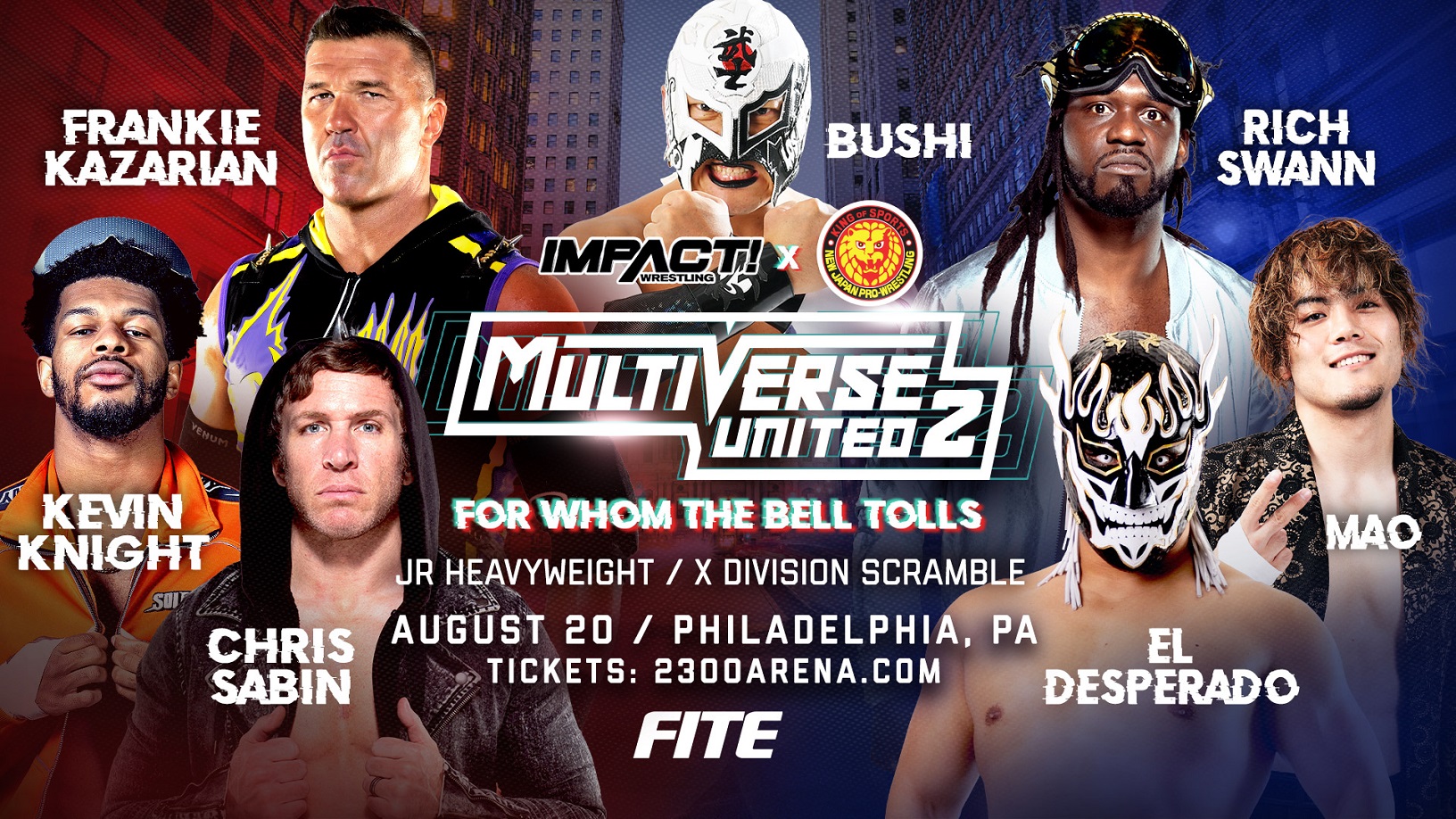 Seven-way scramble set for Impact x NJPW Multiverse United 2