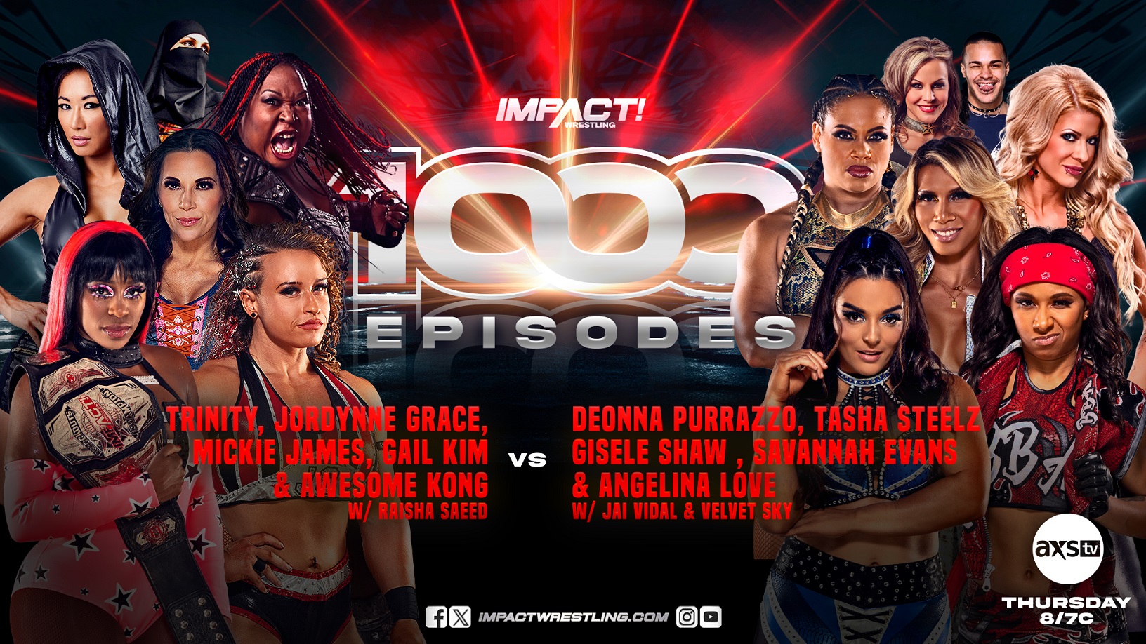 Impact Wrestling 1000 week two live results: 10-woman tag team match