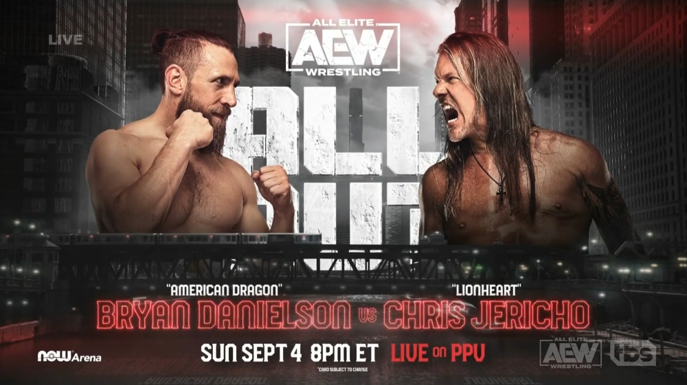 Bryan Danielson vs. Chris Jericho announced for AEW All Out