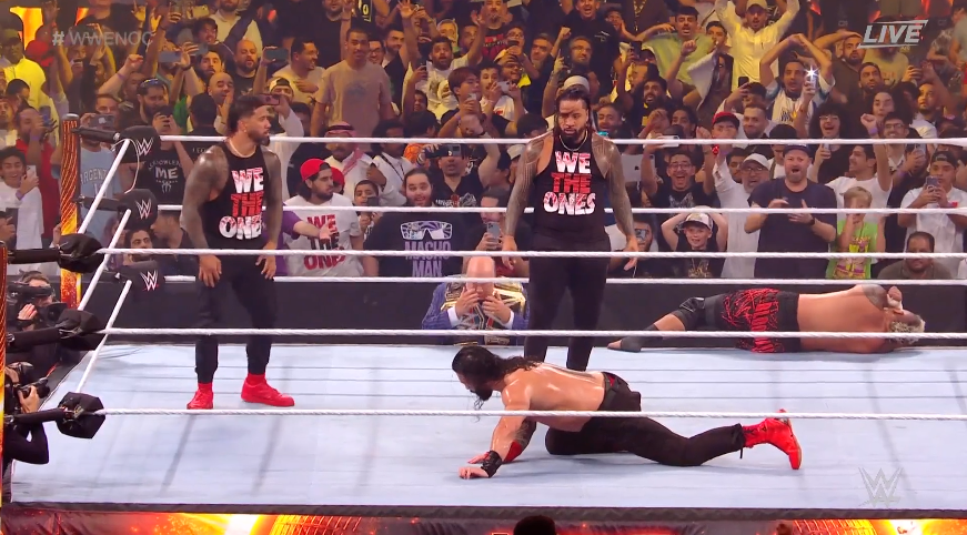 Jimmy Uso lays out Roman Reigns at WWE Night of Champions