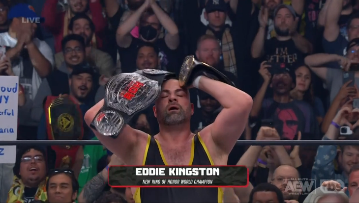 Eddie Kingston wins ROH World title at AEW Dynamite Grand Slam